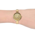  Shop Authentic Michael Kors Parker Crystals Gold Dial Gold Steel Strap Watch For Women - MK4469 - Luxxuri