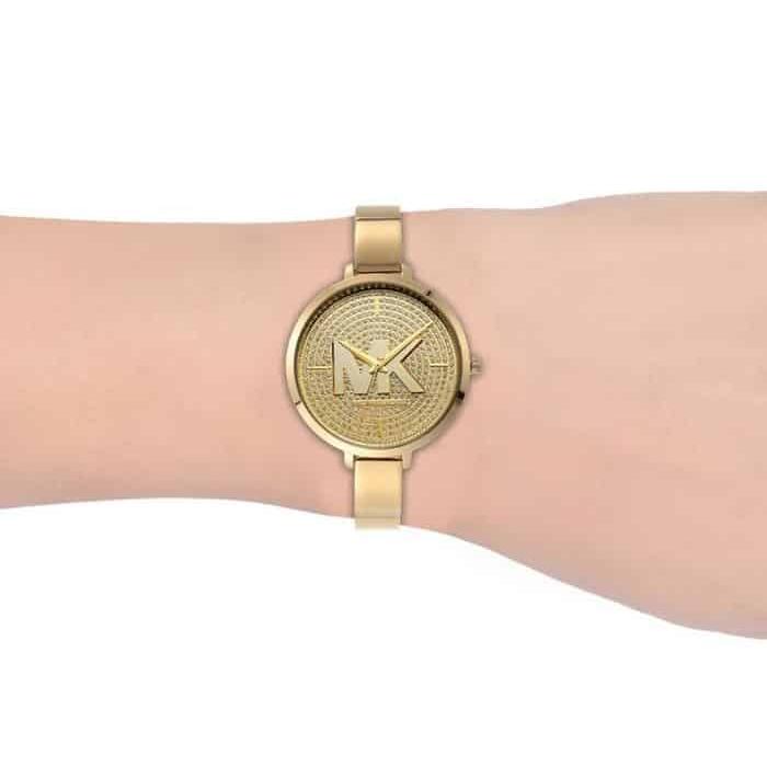  Shop Authentic Michael Kors Parker Crystals Gold Dial Gold Steel Strap Watch For Women - MK4469 - Luxxuri