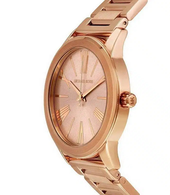  Shop Authentic Michael Kors Hartman Rose Gold Dial Rose Gold Steel Strap Watch For Women - MK3491 - Luxxuri