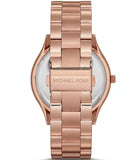  Shop Authentic Michael Kors Slim Runway White Dial Rose Gold Steel Strap Watch For Women - MK3804 - Luxxuri