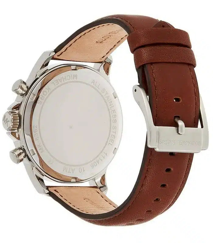  Shop Authentic Michael Kors Gage Chronograph Blue Dial Brown Leather Strap Watch For Men - MK8362 - Luxxuri