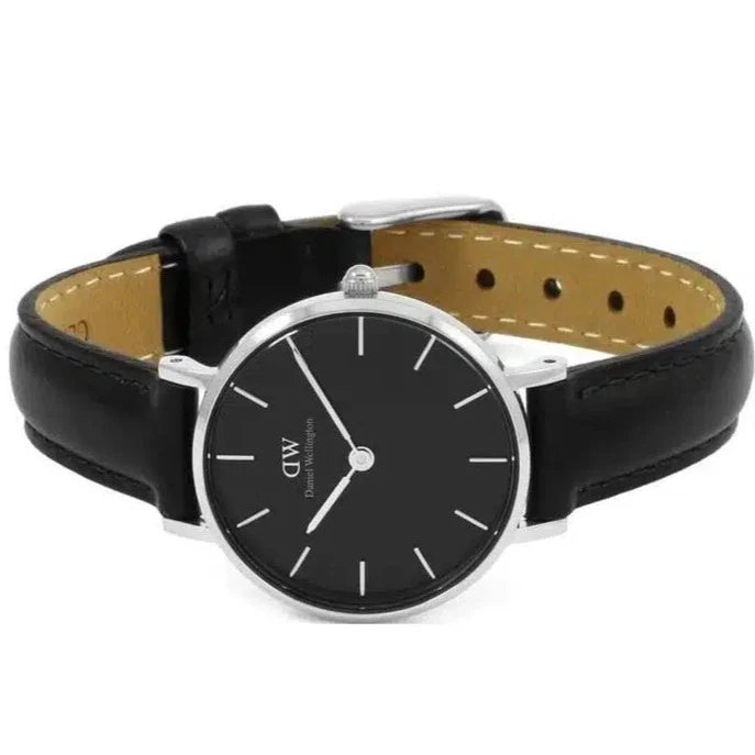  Shop Authentic Daniel Wellington Classic Petite Sheffield Black Dial Black Leather Strap Watch For Women - DW00100236 - Luxxuri