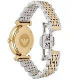  Shop Authentic Emporio Armani Gianni T Bar Analog White Dial Two Tone Steel Strap Watch For Women - AR2076 - Luxxuri