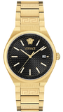  Shop Authentic Versace V-Auria Quartz Black Dial Gold Steel Strap Watch for Men - VE0F00525 - Luxxuri