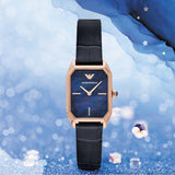  Shop Authentic Emporio Armani Gioia Quartz Mother of Pearl Blue Dial Blue Leather Strap Watch For Women - AR11426 - Luxxuri