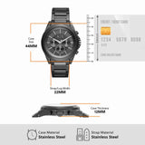  Shop Authentic Armani Exchange Drexler Chronograph Black Dial Black Steel Strap Watch For Men - AX2601 - Luxxuri
