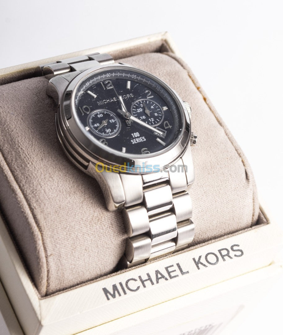  Shop Authentic Michael Kors Hunger Stop 100 Series Navy Blue Dial Silver Steel Strap Watch for Women - MK5814 - Luxxuri
