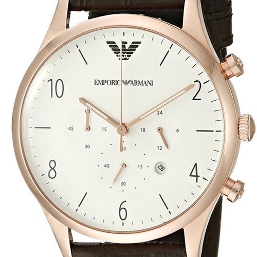  Shop Authentic Emporio Armani Beta Chronograph White Dial Brown Leather Strap Watch For Men - AR1916 - Luxxuri