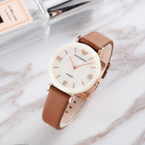  Shop Authentic Emporio Armani Gianni T Bar Quartz Mother of Pearl White Dial Brown Leather Strap Watch For Women - AR11040 - Luxxuri