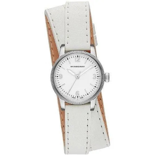  Shop Authentic Burberry Utilitarian White Dial White Leather Strap Watch for Women - BU7846 - Luxxuri