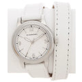 Shop Authentic Burberry Utilitarian White Dial White Leather Strap Watch for Women - BU7846 - Luxxuri