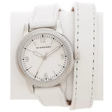  Shop Authentic Burberry Utilitarian White Dial White Leather Strap Watch for Women - BU7846 - Luxxuri