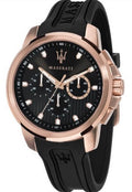  Shop Authentic Maserati SFIDA Chronograph Black Dial Black Rubber Strap Watch For Men - R851123008 - Luxxuri