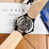  Shop Authentic Maserati Automatic Skeleton Black Dial Black Leather Strap Watch For Men - R8821108021 - Luxxuri