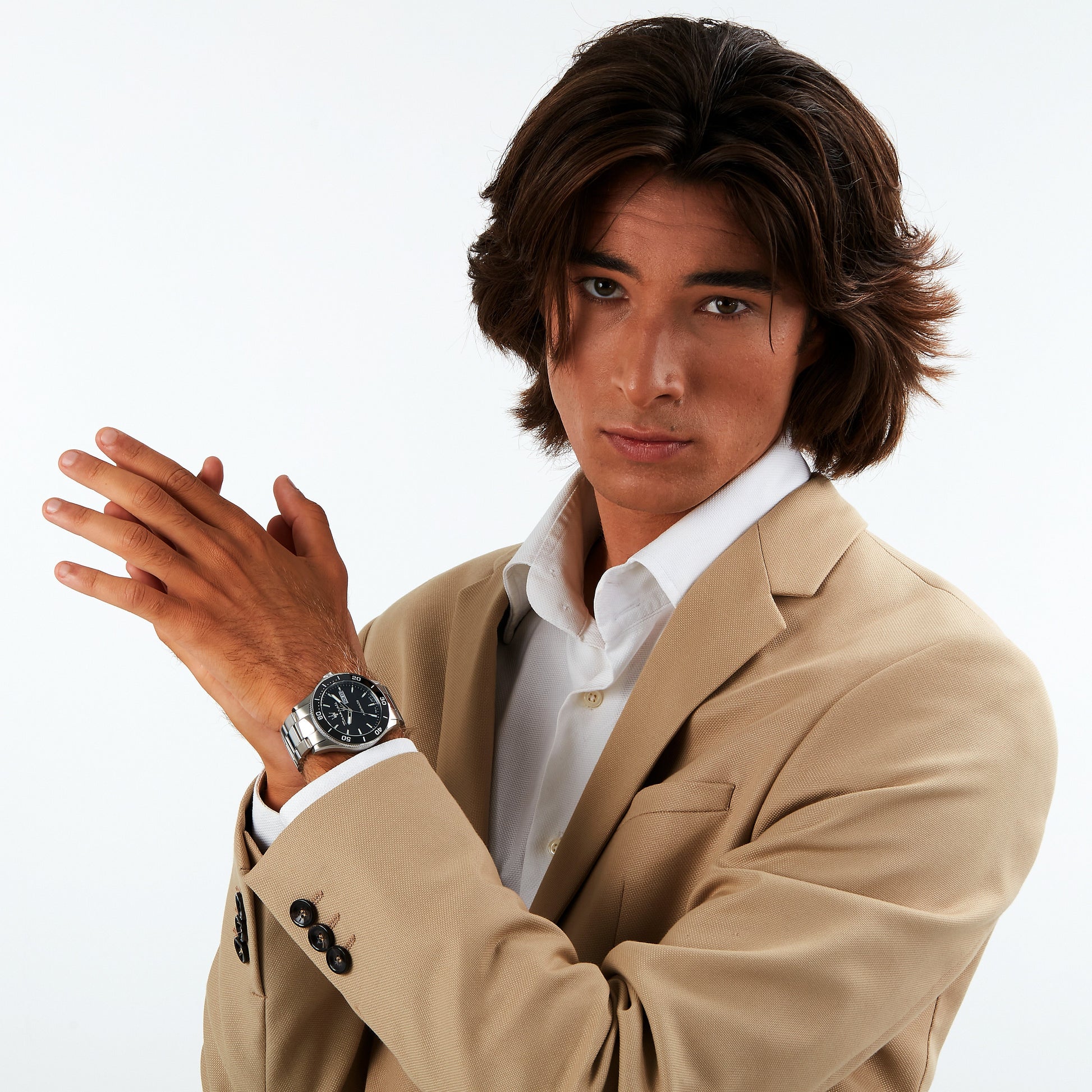  Shop Authentic Maserati Competizione Automatic Black Dial Silver Steel Strap Watch For Men - R8823100002 - Luxxuri