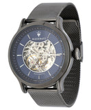  Shop Authentic Maserati Epoca Automatic Skeleton Blue Dial Mesh Bracelet Watch For Men - R8823118002 - Luxxuri