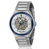  Shop Authentic Maserati Triconic Automatic Skeleton Grey Dial Silver Steel Strap Watch For Men - R8823139002 - Luxxuri