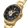  Shop Authentic Maserati SFIDA Black Dial Yellow Gold Toned Watch For Men - R8823140003 - Luxxuri
