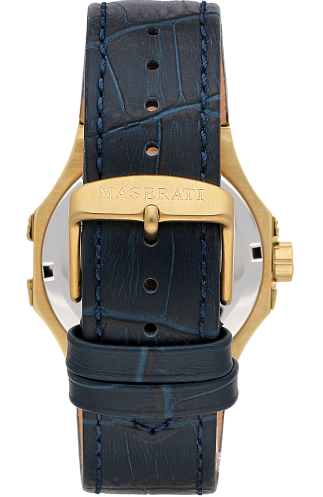  Shop Authentic Maserati Potenza Blue Dial Blue Leather Strap Watch For Men - R8851108035 - Luxxuri