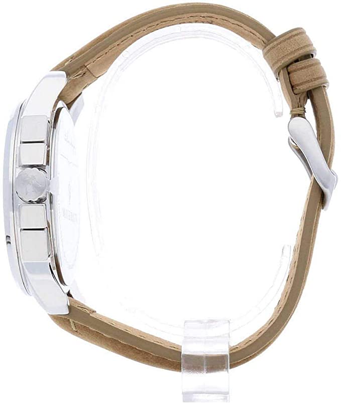  Shop Authentic Maserati Successo Black Dial Beige Leather Strap Watch For Men - R8851121004 - Luxxuri