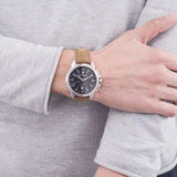 Shop Authentic Maserati Successo Black Dial Beige Leather Strap Watch For Men - R8851121004 - Luxxuri