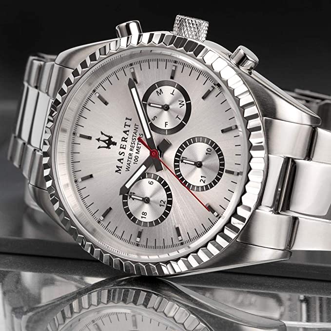  Shop Authentic Maserati Competizione Silver Dial Silver Steel Strap Watch For Men - R8853100018 - Luxxuri