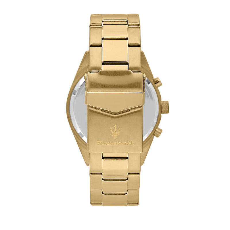  Shop Authentic Maserati Competizione Chronograph Blue Dial Gold Steel Strap Watch For Men - R8853100026 - Luxxuri