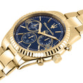  Shop Authentic Maserati Competizione Chronograph Blue Dial Gold Steel Strap Watch For Men - R8853100026 - Luxxuri
