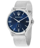  Shop Authentic Maserati Epoca Blue Dial Silver Mesh Bracelet Watch For Men - R8853118006 - Luxxuri