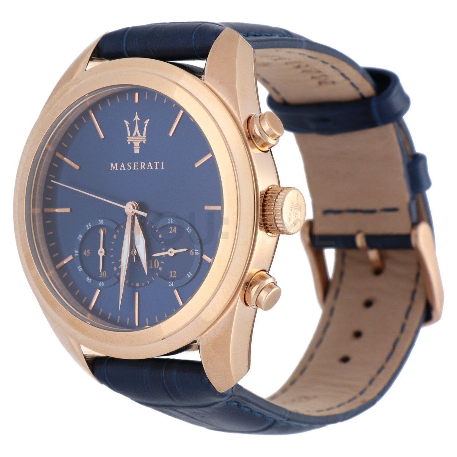  Shop Authentic Maserati Traguardo Chronograph Blue Dial Blue Leather Strap Watch for Men - R8871612015 - Luxxuri