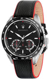  Shop Authentic Maserati Traguardo Black Dial Black Leather Strap Watch For Men - R8871612028 - Luxxuri