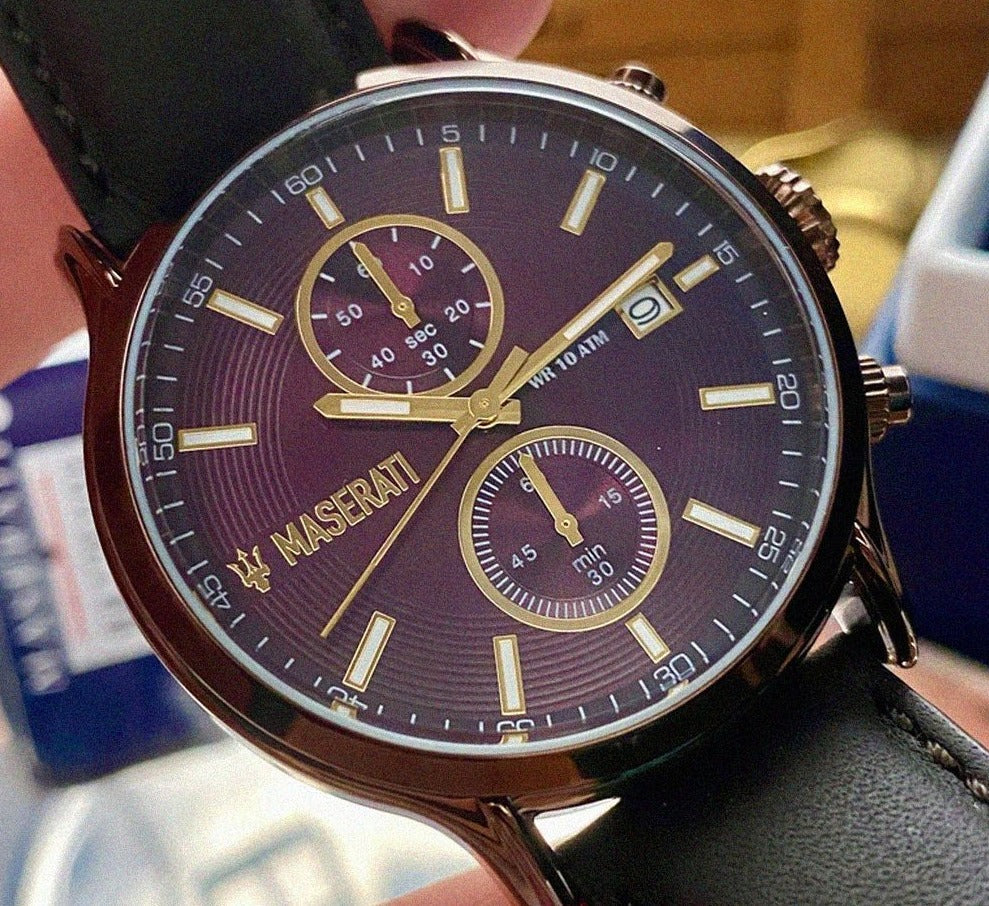  Shop Authentic Maserati Epoca Chronograph Brown Dial Brown Leather Watch For Men - R8871618006 - Luxxuri