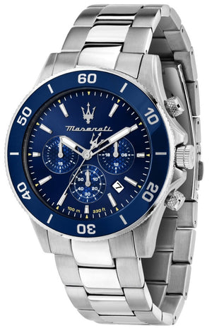  Shop Authentic Maserati Competizione Chronograph Blue Dial Silver Steel Strap Watch For Men - R8873600002 - Luxxuri