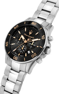  Shop Authentic Maserati Competizione Chronograph Black Dial Silver Steel Strap Watch For Men - R8873600003 - Luxxuri