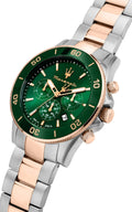  Shop Authentic Maserati Competizione Chronograph Green Dial Two Tone Steel Strap Watch For Men - R8873600004 - Luxxuri