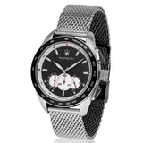  Shop Authentic Maserati Traguardo Chronograph Black Dial Silver Mesh Bracelet Watch For Men - R8873612008 - Luxxuri