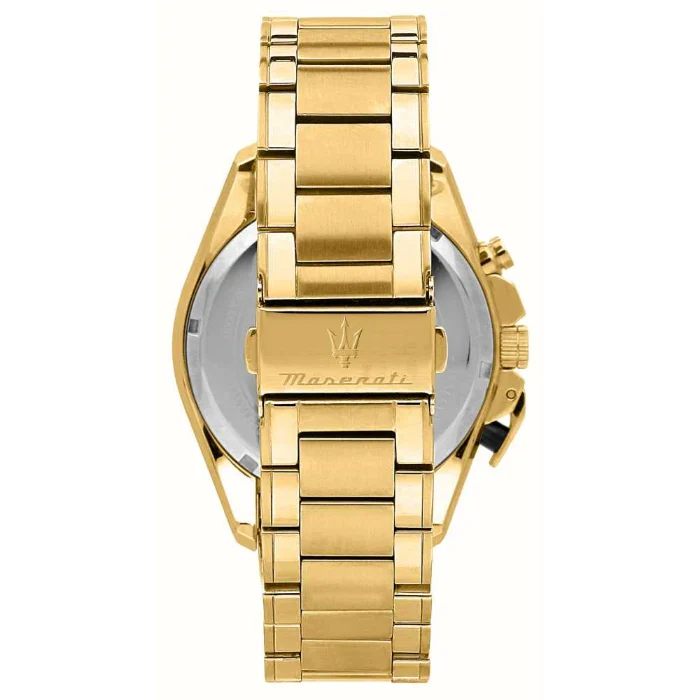  Shop Authentic Maserati Traguardo Skeleton Black Dial Gold Steel Strap Watch For Men - R8873612058 - Luxxuri