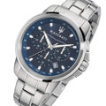  Shop Authentic Maserati Successo Chronograph Blue Dial Silver Steel Strap Watch For Men - R8873621002 - Luxxuri