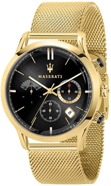  Shop Authentic Maserati Ricordo Chronograph Black Dial Stainless Steel Mesh Bracelet Watch For Men - R8873633003 - Luxxuri