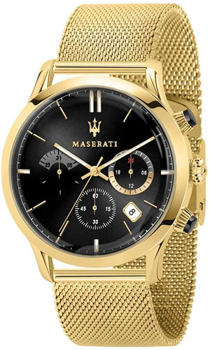  Shop Authentic Maserati Ricordo Chronograph Black Dial Stainless Steel Mesh Bracelet Watch For Men - R8873633003 - Luxxuri