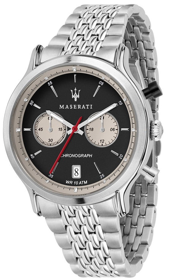 Shop Authentic Maserati Legend Chronograph Black Dial Stainless Steel Watch For Men - R8873638001 - Luxxuri