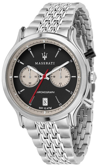  Shop Authentic Maserati Legend Chronograph Black Dial Stainless Steel Watch For Men - R8873638001 - Luxxuri