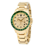  Shop Authentic Maserati SFIDA Quartz Yellow Dial Gold Strap Watch For Men - R8873640005 - Luxxuri