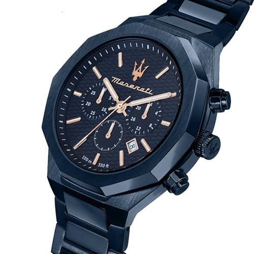  Shop Authentic Maserati Stile Chronograph Blue Dial Blue Steel Strap Watch For Men - R8873642008 - Luxxuri