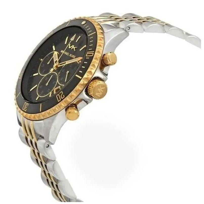  Shop Authentic Michael Kors Bayville Chronograph Black Dial Two Tone Steel Strap Watch For Women - MK8872 - Luxxuri