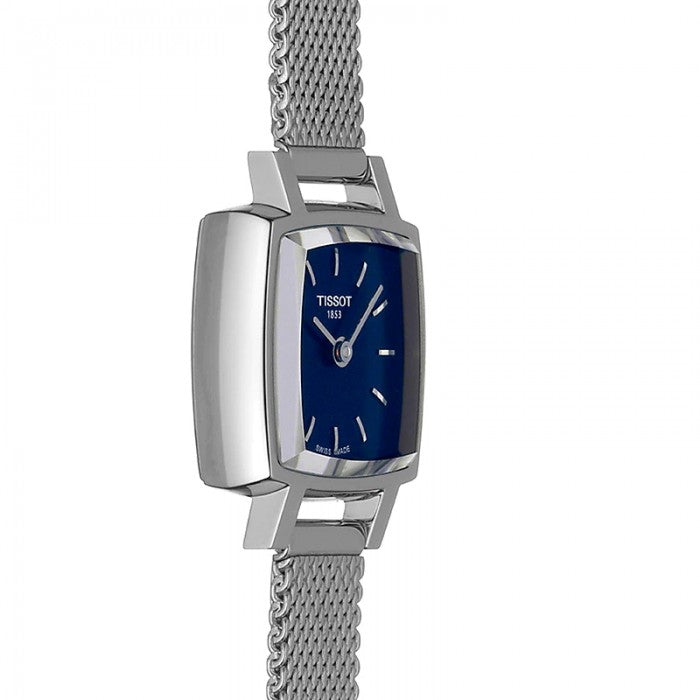  Shop Authentic Tissot Lovely Square Blue Dial Silver Mesh Bracelet Watch For Women - T058.109.11.041.00 - Luxxuri
