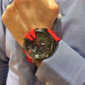  Shop Authentic Diesel Mega Chief Chronograph Black Dial Red Silicone Strap Watch For Men - DZ4427 - Luxxuri