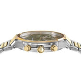  Shop Authentic Salvatore Ferragamo Sapphire Chrono Green Dial Two Tone Steel Strap Watch for Men - SFME01223 - Luxxuri