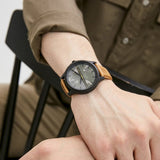  Shop Authentic Armani Exchange Hampton Chronograph Green Dial Brown Leather Strap Watch For Men - AX2412 - Luxxuri