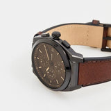  Shop Authentic Fossil Everett Chronograph Black Dial Brown Leather Strap Watch for Men - FS5798 - Luxxuri